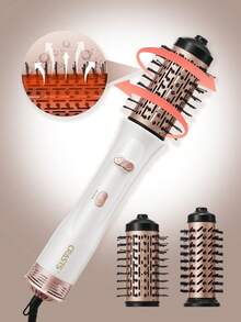 CRASTS 2-In-1 Automatic Curling & Straightening Hot Air Brush, Dual-Use Curling & Straightening Styler, Damage-Free Hair Styling