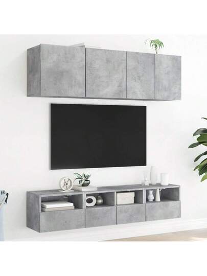 VidaXL TV Wand Unit 40x30x30 Cm, Finished Wood, Concrete Grijs view 4