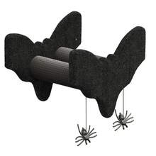 BALCONERA 5-Piece Gothic Flannel Cat Climbing Wall Set – Sturdy Cat Furniture With Cat House, Cat Bed, Cat Hammock & Sisal Column (With Spider), Ideal For Cats To Sleep, Play & Lounge - 黑色 - 查看 4