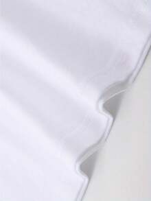 1pc Camiseta Negra de Cuello Redondo para Hombre - Camiseta de Moda Urbana con Tipografía Azul y Blanca en Negrita, Tejido Transpirable para Atuendos Casuales Diarios - Esencial de Moda Urbana para Todas las Estaciones, Camiseta de Ajuste Cómodo - Blanco - Ver 6