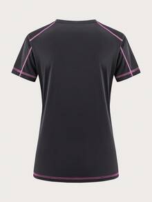 3 Packs: Women's Dry Fit Tech Stretch Short-Sleeve Crew Neck Athletic T-Shirt - Black - View 4