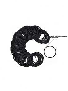 100个/10个装高弹力基础款黑色发圈，发饰，马尾辫发圈，多功能美发工具，橡皮筋不伤发，适合头发浓密卷曲的男女，适合日常生活、户外活动、淋浴、休闲聚会、通勤、运动、校园、约会、节日等场合。送给妈妈、朋友、情侣、同学的绝佳礼物。女士发饰，发饰，女士，发饰，美发工具，卷发饰品，秋季，美发工具，女士饰品，美发用品，秋季，头发，女士发饰，旅行，美容饰品，礼物，旅行，女士礼物，美发用品，圣诞礼物，头部饰品，弹力带 - 彩色 - 查看 6