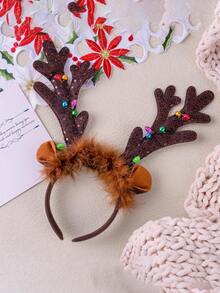 2pcs Christmas Atmosphere Night Light, LED Christmas Headband Atmosphere Night Light With Reindeer Antlers And Bells, Christmas Fairy, Holiday Decoration Lights For Christmas Party Decor, Birthday Party Decor, Outdoor Decor, Wedding Decor, Suitable For Christmas, Valentine's Day, Mother's Day, Father's Day, Can Be Used As Birthday Gift, Christmas Gift Christmas Decoration XMAS Decor Christmas Tree Gift Decor Thanksgiving Wedding Birthday Decorations For Gifts Garden Holiday Halloween Ornaments