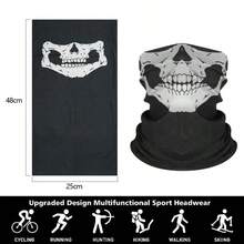 Unisex Summer Cycling Face Cover Mask Scarf, Bicycle Half Face Mask Headband Bandana, Halloween Fun Scarf For Fishing, Hiking, Riding, Suitable For Daily Outings, Travel And Halloween Costume - Multicolor - View 3