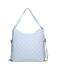 Borsa a spalla convertibile in zaino - Modello False - Vera pelle - RR220714423FBG - celeste - Visualizzare 1
