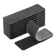 Office & Home Tapes Adhesive Tape Double Sided Hook And Loop Strips With Self Adhesive Backing, Hook And Loop Tape For Heavy Duty Mounting Of Pictures And Tools, Removable And Reusable Strong Adhesive Tape Roll, Width Self Adhesive Face Adhesive Fabric Tapes Double Sided Hook And Loop Strips With Self Adhesive Backing, Hook And Loop Tape For Heavy Duty Mounting Of Pictures And Tools, Removable And Reusable - Black - View 3