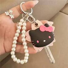 Sanrio Sanrio 1 szt., śliczny brelok do kart Sanrio Hello Kitty z kreskówkową grafiką, ochraniacz na karty, okrągłe etui na karty, odpowiedni na Halloween, Boże Narodzenie, prezent na ukończenie szkoły, wystrój domu, prezenty dla dziewczyny, drobne upominki, upominki na imprezę, prezenty urodzinowe dla przyjaciół, prezenty na ukończenie szkoły dla kolegów z klasy, artykuły szkolne, breloki na Halloween, pomysły na prezenty na Dzień Nauczyciela, akcesoria do toreb, smycze z uchwytem na identyfikator, akcesoria samochodowe, zawieszki do toreb