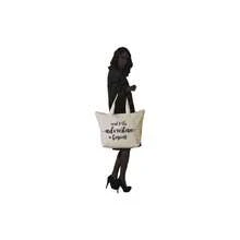 Bridal Shower Gifts Bride Bag Bride To Be Gifts Honeymoon Wedding Engagement Graduation Present And So Adventure Begins Tote With Zipper And Pocket Canvas - Adventure - View 5