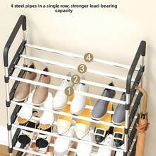 1 Pezzo Portascarpe salvaspazio, mobile, 3/4/5/6/7 ripiani in metallo e plastica, leggero, facile da montare, portabile da terra, adatto per case, dormitori, ingressi