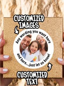 4*4cm 1/20pcs Customized 21-Day Photo Stickers, 21st Birthday Stickers, Personalized Birthday Party Stickers, Baby Shower Stickers - Multicolor - View 2