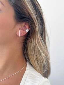 Ear Hook Earring Crafted In 925 Silver - Plateado - Ver 4