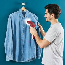 TVaporizador Plancha vertical con capacidad de 70 ml, cepillo de rápido y versátil para viajes y de uso diario.Azul y blanco, DT6130Q1 - ROJO - Ver 7