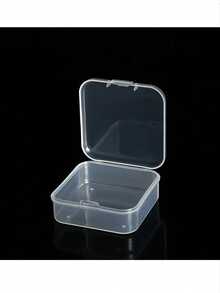10/1 pièce Boîte carrée en plastique transparent, boîte de rangement pour perles, boucles d'oreilles, bouchons d'oreilles, boutons et plus