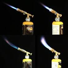 1pc Butane Torch Head, Culinary Blow Torch Lighter For Cooking, Professional Grilling Tool With Adjustable Flame, Welding Torch Fueled By Propane Gas For Kitchen, BBQ, Soldering & Campfire, Glass Blowing, Jewelry (Butane Not Included) - Yellow - View 4
