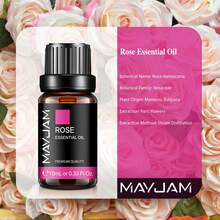 MAYJAM 1瓶10毫升/0.33液盎司精油，适用于加湿器、DIY口红制作、蜡烛香薰、香薰扩散器，包含薰衣草、茉莉、尤加利、香草、薄荷、檀香、乳香、甜橙、依兰、柠檬、玫瑰、佛手柑、茶树、丁香、柠檬草、广藿香、迷迭香、天竺葵、香茅、肉桂、葡萄柚、洋甘菊、快乐鼠尾草、生姜、没药、橘子、百里香、岩兰草。