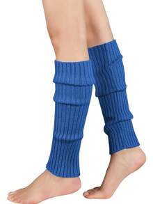 1 Pair Solid Color Knitted Leg Warmers, Y2K Style, Comfortable - Multicolor - View 17