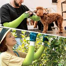 1. ANSI-Cut Resistant, Heat-Resistant Polyaramid Fiber Sleeve With 17.3-Inch Thumb Hole - Fire-Resistant Arm Guard For Welding, Yard Work, Kitchen Tasks, Pet Grooming, And Bite Protection. One Size Fits Most. Made From High-Performance Polyaramid Fiber.