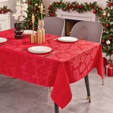1pc Table Cloth Rectangle Table,Fitted Tablecloth,Waterproof Table Cloth,60 X 84 Inch,Polyester Tablecloth,Rectangle Tablecloth,Red Christmas Tablecloth,Tablecloths For Rectangle Tables