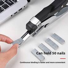 1 pieza/999 piezas Grapadora manual, Grapadora de agarre ergonómico, Grapadora de empaque de entrega ahorradora de trabajo para restaurante, cafetería, tienda de té con leche, tintorería