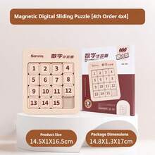 2025 新款 1 套磁性数字华容道拼图 3/4/5/6/7/8/10 个难度等级，儿童早教智能玩具，99 乘法表玩具，益智趣味玩具，生日/节日/万圣节/圣诞节礼物，礼品玩具