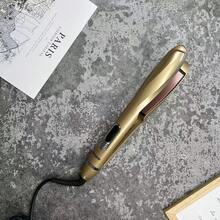 Chapinha Alisadora de Cabelo Multiuso 2 em 1 com Temperatura Ajustável, Ferramentas de Styling para Cabelo Volumoso e Sem Perda, Modelador de Cachos para Cabelos Curtos a Médios e Longos, Pente Quente