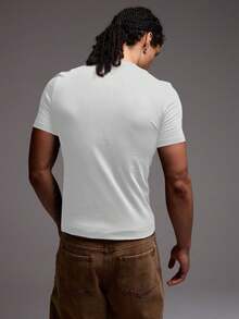 Shendy Vendy Basic Fitted T-Shirt For Spring And Summer - White - View 4