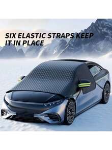 All-Season Winter-Proof Car Windshield Cover - Thickened Ice Snow Sun Protection With Thermal Insulation For Front Window