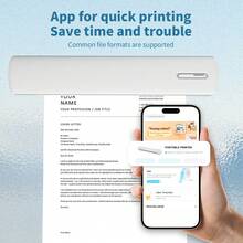 Portable Printers Wireless For Travel, Inkless Thermal Printer, Small Bluetooth Mobile Compact Printer Support 8.5" X 11" US Letter & A4,Compatible With IPhone Phone Laptop For Home Car Office Receipt - trắng - Xem 4