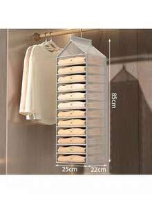 1pc Multi-Layer Hanging Storage Bag, Wardrobe Clothes & Pants Hanger, Multifunctional Purse & Underwear Organizer