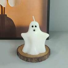 1 nến thơm hình ma Halloween, 7 kiểu không có chân nến, trang trí phòng, quà tặng - Trắng - Xem 24
