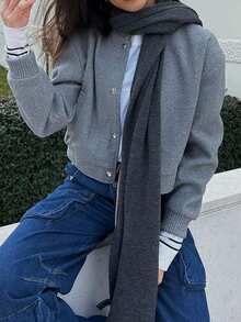 Women's Winter Elegant Small Crew Neck Business Everyday Often Long-Sleeved Jacket Jacket