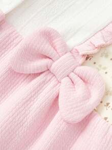 Quần áo sơ sinh Baby Romper 2025 Trang phục mới dễ thương ngọt ngào - trắng đỏ - Xem 5