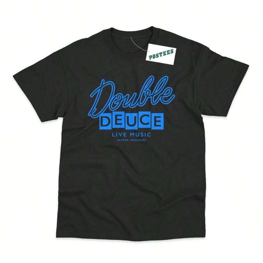 Double Deuce Inspired By Road House Printed T-Shirt - màu đen - Xem 1
