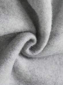 Blue Butterfly Print Warm Fleece Tween Girl Loose Fit Crew Neck Sweatshirt, Casual For Autumn/Winter - Gray - View 5