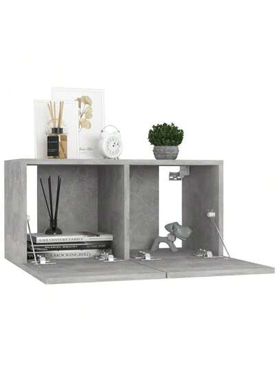 VidaXL TV Wand Units Pcs 60x30x30 Cm Concrete Grijs view 4