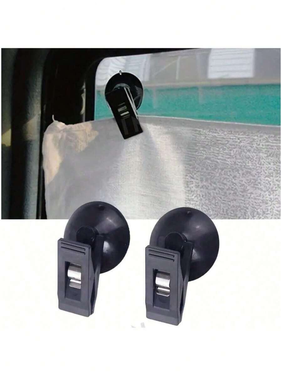 2 Stücke/4 Stücke Auto Sonnenblendenklemme, Saugnapfklemme Halterung für Sonnenblende, Vorhang, Handtuch, Karte, Ticket