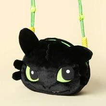 Universal Pictures [官方授权] 驯龙高手系列 - 可爱无牙男孩毛绒斜挎包 | 柔软蓬松可爱单肩收纳包，适合女孩圣诞生日礼物