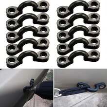 10pcs Deck Rope C Clips, Sturdy Fixing C-Type Clips - Kayak Handle Clips With Quick Release Ring Screws, Replacement Kayak Hardware