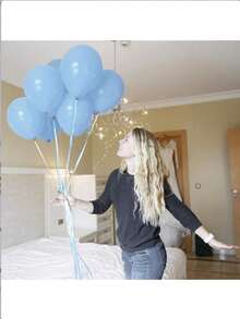 60pcs/Pastel Blue Balloons - 10 Inch, Light Blue Latex Balloons For Gender Reveal, Baby Shower, Birthday, Wedding Parties - 彩色 - 查看 4