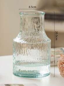 1 pièce Vase en verre à motif glaciaire transparent, vase à fleurs Ins, vase en verre vintage en gros pour fleurs fraîches, bambou chanceux hydroponique, vase en verre de style nordique. Convient pour la ferme, le salon, la salle à manger, le dessus de table, la bibliothèque, la décoration de centre de table, la décoration d'intérieur, le vase, le centre de table, la décoration de table, chef-d'œuvre de décoration d'intérieur, vase en verre transparent, vase à fleurs de décoration d'intérieur, décoration de chambre, décoration de table de salle à manger.