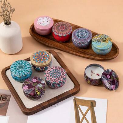 4Pcs Aromatherapy Set,Scented Candle Color Gift Box Set,Exquisite Women's Aromatherapy Candle Gifts Sets,Candle Gift Sets For Women,Candle Set Gift,Christmas Candles,Rose Candle,Lavender,Rose,Jasmine,Freesia,Home Aromatherapy Candles,Suitable For Yoga,Meditation,Spa,Bath,Women's Stress Relief,Pamper Gifts,Suitable As Gifts For Festivals Such As Halloween,Christmas,Valentine's Day