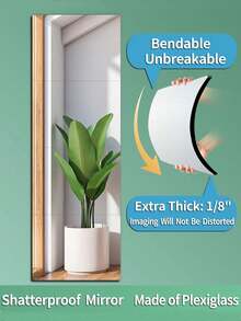 4pcs(20cm*20cm) HD Self Adhesive Acrylic Mirror Sheets, Frameless Flexible Non Glass Mirror Tiles, Mirror Stickers For Home Wall Decor, Suitable For Gym Living Room Bedroom Office,Ideal Gift For Friends And Family.