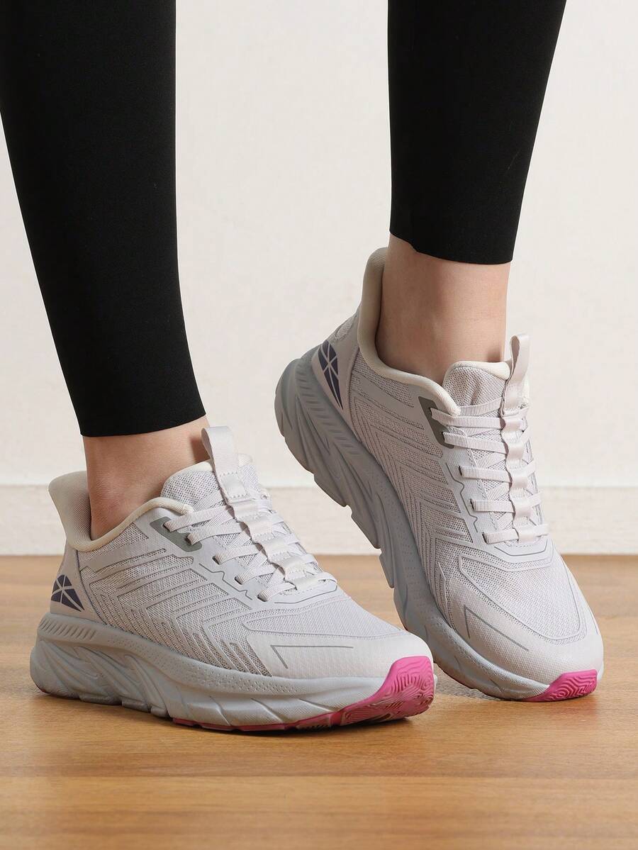 Women's Slip On Walking Shoes Running Comfortable Tennis Breathable Non Slip Athletic Gym Workout Cross Training Sneakers - 淺灰色 - 查看 1