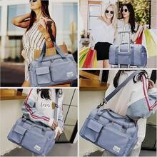 ANNA TOSANI Bolsa Fitness Maleta Deporte, Bolsa Deporte con Compartimentos para Zapatos y Bolsillo Húmedo para Hombre y Mujer Bolsa de Viaje Grande Deporte Bolsa Gimnasio Plegable Natación (Azul) - AZUL - Ver 4