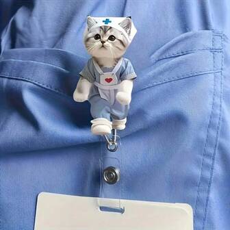 2D Flat, 2D Rose Flower Badge Retractable Lanyard ID Card Holder, Suitable For Nurses, Teachers, Office Workers Name Tag Accessories