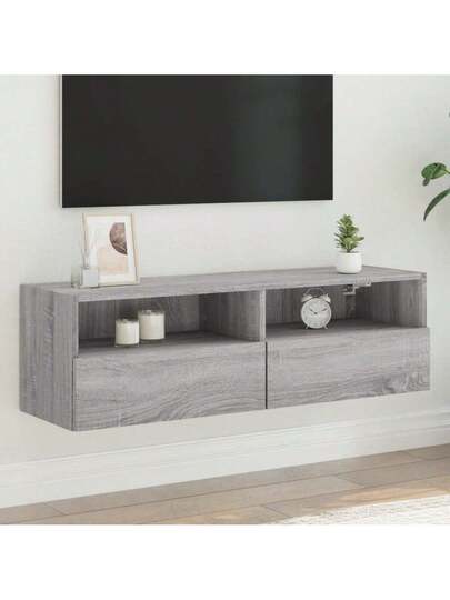 VidaXL TV Wand Unit 100x30x30 Cm Processed Wood Grijs Sonoma