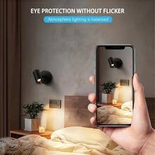 LED Magnetische Wandleuchte, USB-Aufladung, Drei-Farben-Touchschalter, einstellbare Helligkeit, geeignet für Schlafzimmer, Esszimmer, Party, Ausstellung, Kunstdekoration, Dekorative Spotleuchte, Wandspotleuchte, perfekt als Geschenk