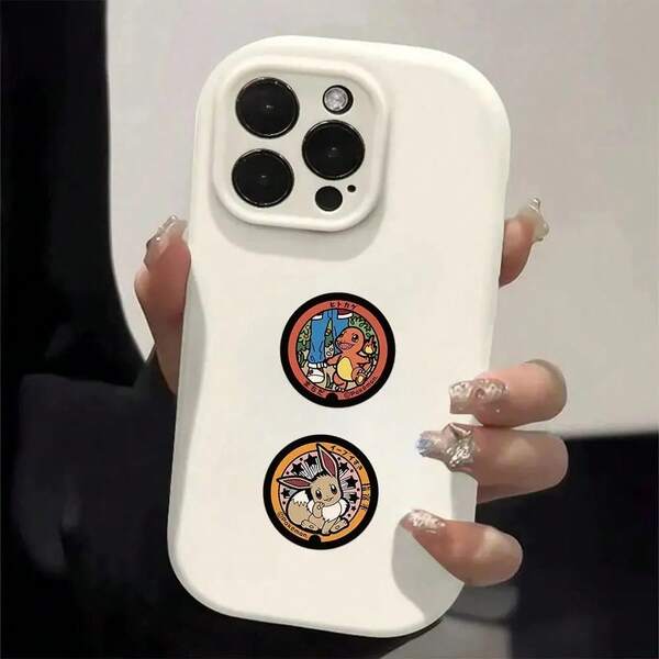 Pokemon Pikachu Roll Stickers Cartoon Scrapbook Phone Gift Living Waterproof Coffee Phone Stationery Luggage Decals