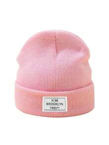 1 件儿童针织帽，简约时尚针织帽，男女通用，头围较大，保暖防风，适合秋冬季 - 1PC - 查看 50