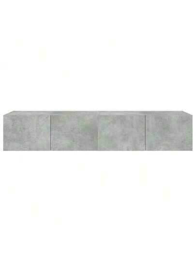 VidaXL TV Wand Units LED Lighting, stuks 80x35x31 Cm, Concrete Grijs view 9